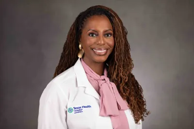 Headshot of Dr. Tiffany Woodus, new OBGYN at Texas Health Hospital Mansfield