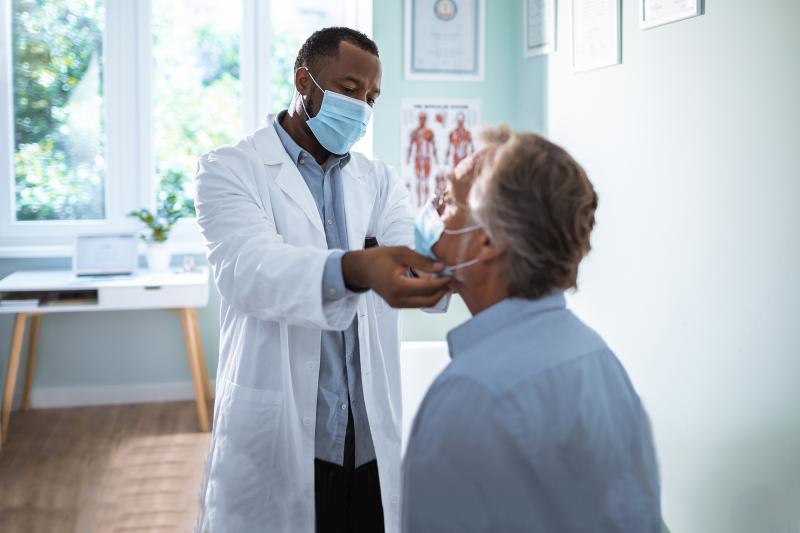 A patient visiting his doctor.