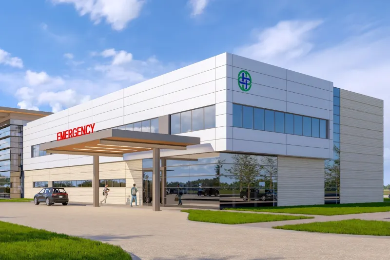 Rendering of the new Texas Health Midlothian facility