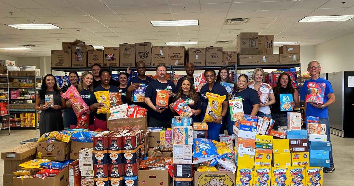 Texas health hospital mansfield donates 33 746 servings of cereal to